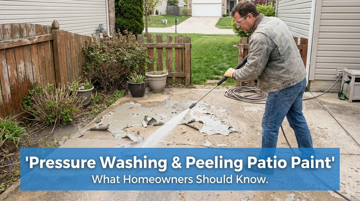 Blog post Will Pressure Washing Ruin Peeling Patio Paint? image