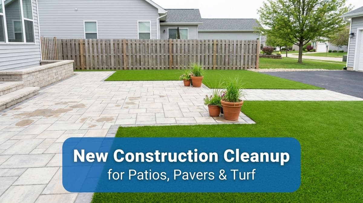 New Construction Cleanup for Patios, Pavers & Turf image